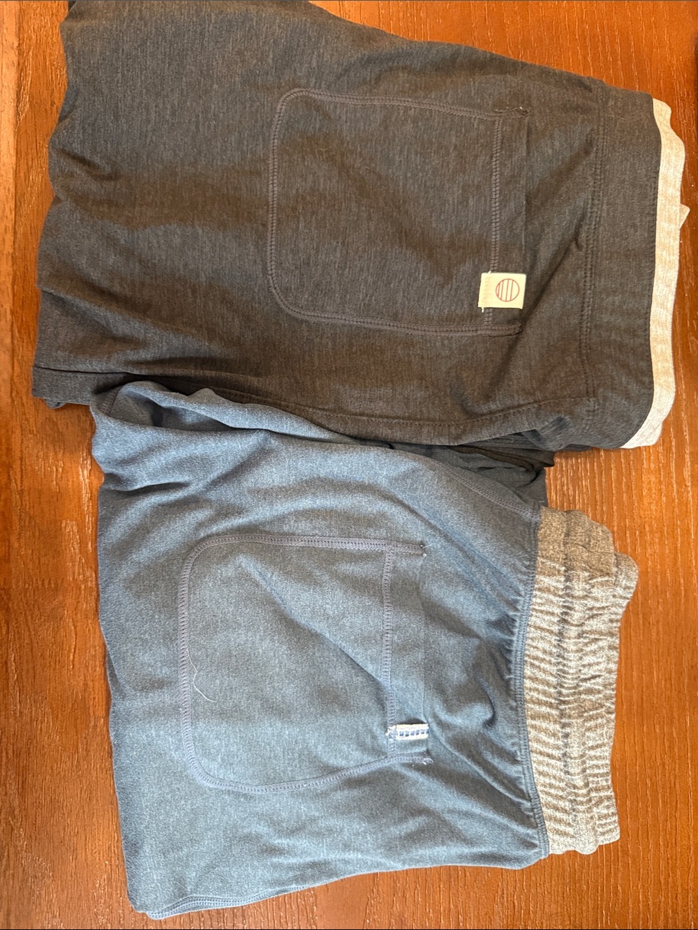 Marine Layer Weekend Sport Logo Tee in Heather Navy with Red Accent